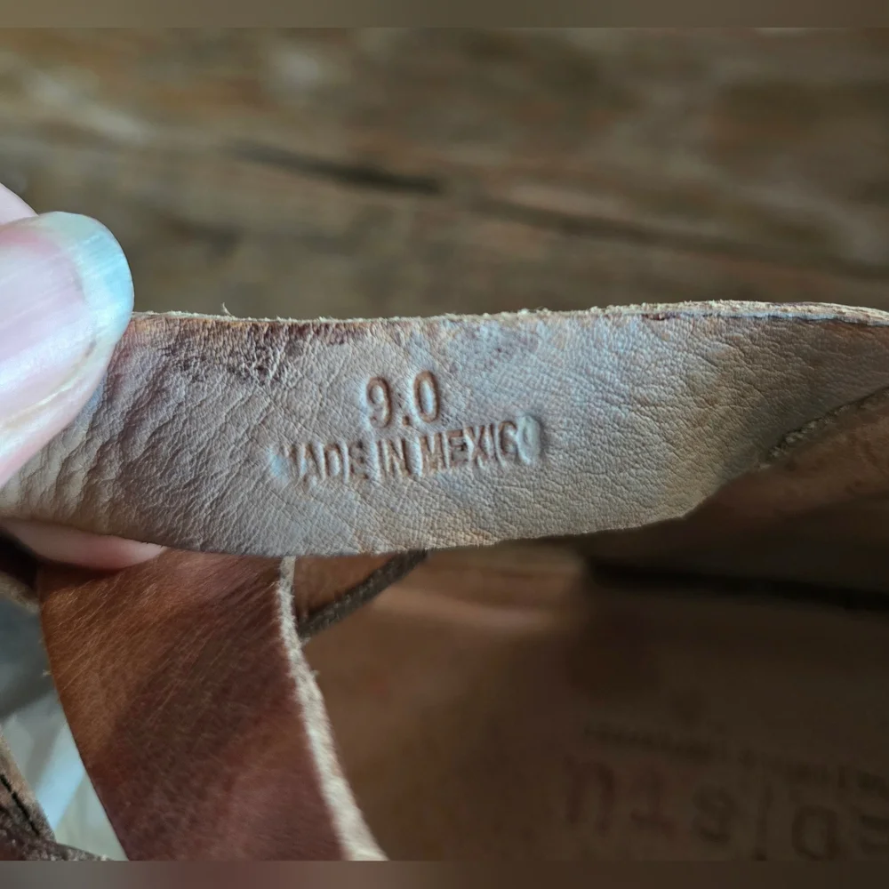 BED|STU Brittany  Brown Ankle Boots with Distressed Leather and Woven Straps - Picture 10 of 11